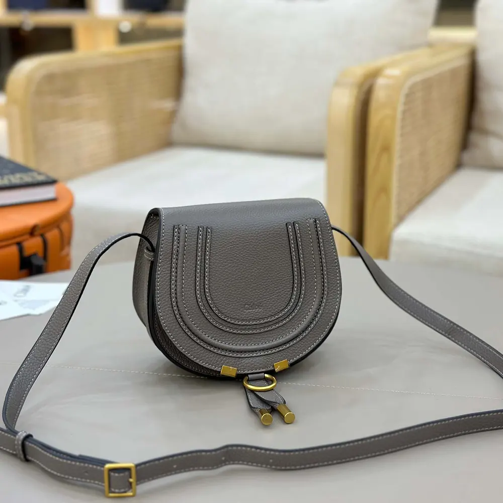 Chloe Women Small Marcie Saddle Bag is Crafted Leather 29 Chloe Women Small Marcie Saddle Bag is Crafted Leather - Image 29