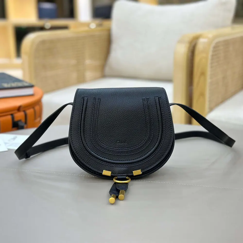 Chloe Women Small Marcie Saddle Bag is Crafted Leather 2 Chloe Women Small Marcie Saddle Bag is Crafted Leather - Image 2