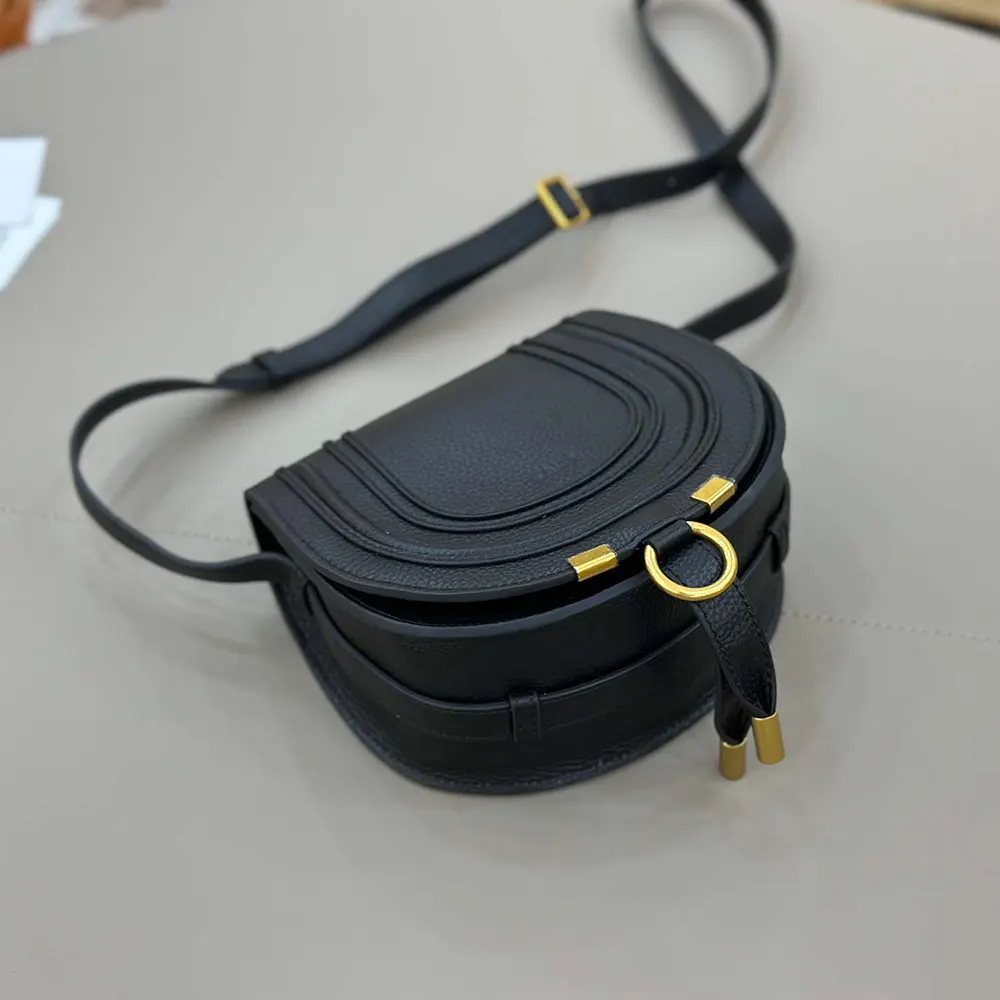 Chloe Women Small Marcie Saddle Bag is Crafted Leather 5 Chloe Women Small Marcie Saddle Bag is Crafted Leather - Image 5