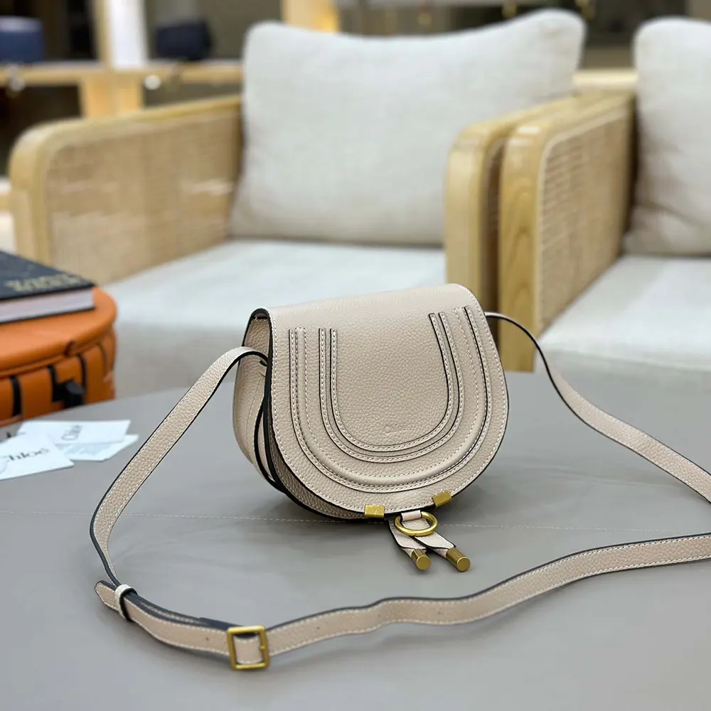 Chloe Women Small Marcie Saddle Bag is Crafted Leather 12 Chloe Women Small Marcie Saddle Bag is Crafted Leather - Image 12