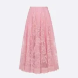 Dior Women Dioriviera Mid-Length Flared Skirt Cherry Blossom Pink 541J75B898