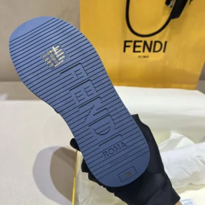Fendi Women Sunshine Blue Denim Flatform Slides 8R8515AU
