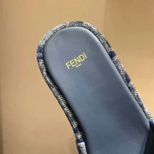 Fendi Women Sunshine FF Chenille Jacquard Platform Sandals