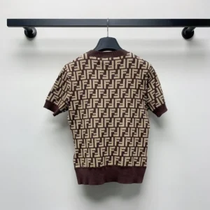 Fendi Women Sweater Brown FF Cotton FZXC72ASJTF0GGE