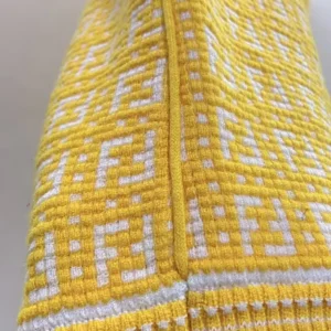 Fendi Women Sweater Yellow FF Cotton Jumper FZXC72A