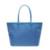 Goyard Women Sac Artois MM in Goyardine Canvas & Chevroches Calfskin-Blue