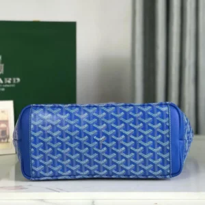 Goyard Women Sac Artois MM in Goyardine Canvas & Chevroches Calfskin-Blue