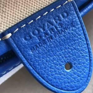 Goyard Women Sac Artois MM in Goyardine Canvas & Chevroches Calfskin-Blue