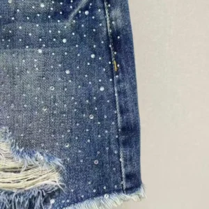 Loewe Women Anagram Shorts in Denim