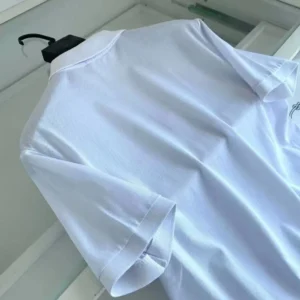 Prada Men Piqué Polo Shirt with Iconic Triangle Logo UJN444