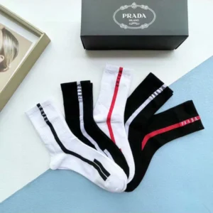 Prada Unisex Re-Nylon Knit Socks 5pcs