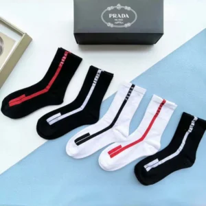 Prada Unisex Re-Nylon Knit Socks 5pcs
