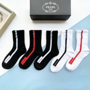 Prada Unisex Re-Nylon Knit Socks 5pcs