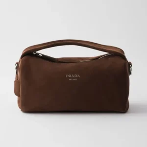 Prada Unisex Suede Leather Shoulder Bag-Coffee 2VH1882C4S