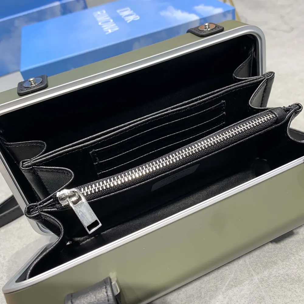 Rimowa Unisex Cross-Body Bag Aluminum and Grained Calfskin 22 Rimowa Unisex Cross-Body Bag Aluminum and Grained Calfskin