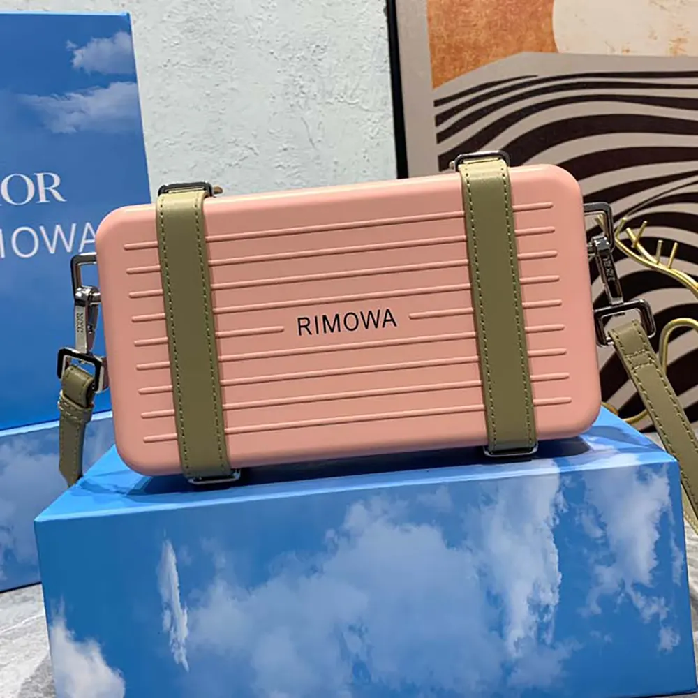 Rimowa Unisex Cross-Body Bag Aluminum and Grained Calfskin 25 Rimowa Unisex Cross-Body Bag Aluminum and Grained Calfskin