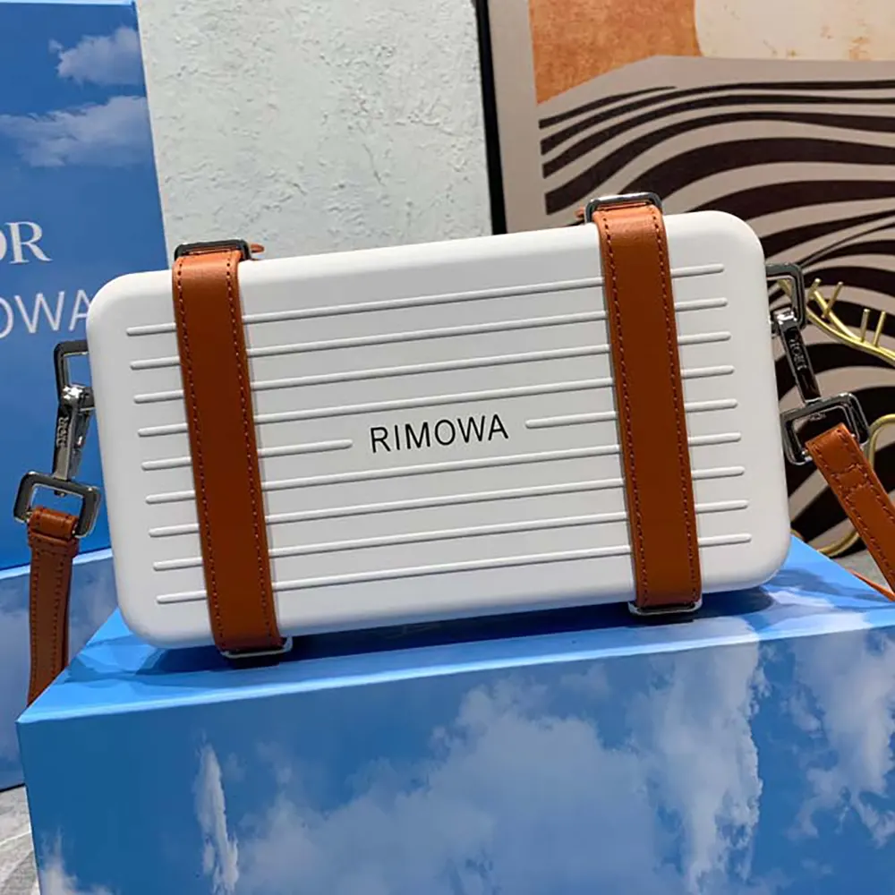 Rimowa Unisex Cross-Body Bag Aluminum and Grained Calfskin 29 Rimowa Unisex Cross-Body Bag Aluminum and Grained Calfskin
