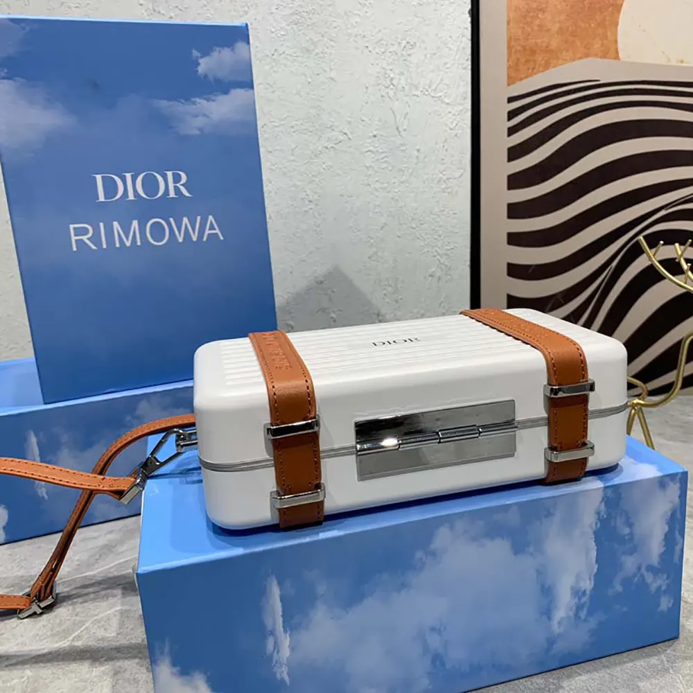 Rimowa Unisex Cross-Body Bag Aluminum and Grained Calfskin 30 Rimowa Unisex Cross-Body Bag Aluminum and Grained Calfskin