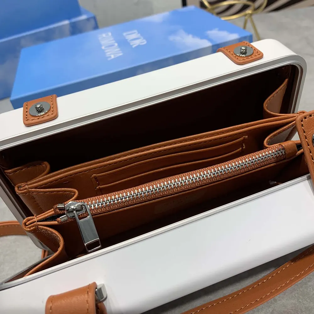 Rimowa Unisex Cross-Body Bag Aluminum and Grained Calfskin 33 Rimowa Unisex Cross-Body Bag Aluminum and Grained Calfskin