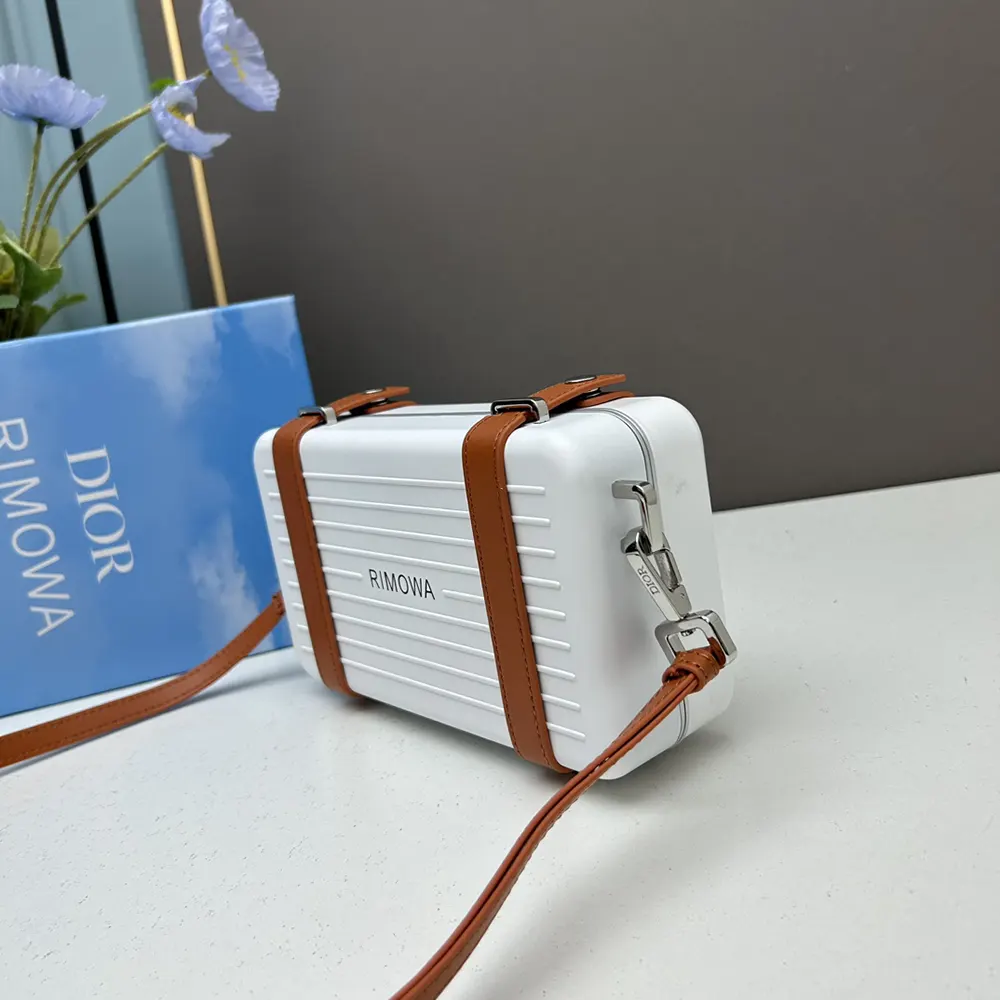 Rimowa Unisex Cross-Body Bag Aluminum and Grained Calfskin 31 Rimowa Unisex Cross-Body Bag Aluminum and Grained Calfskin