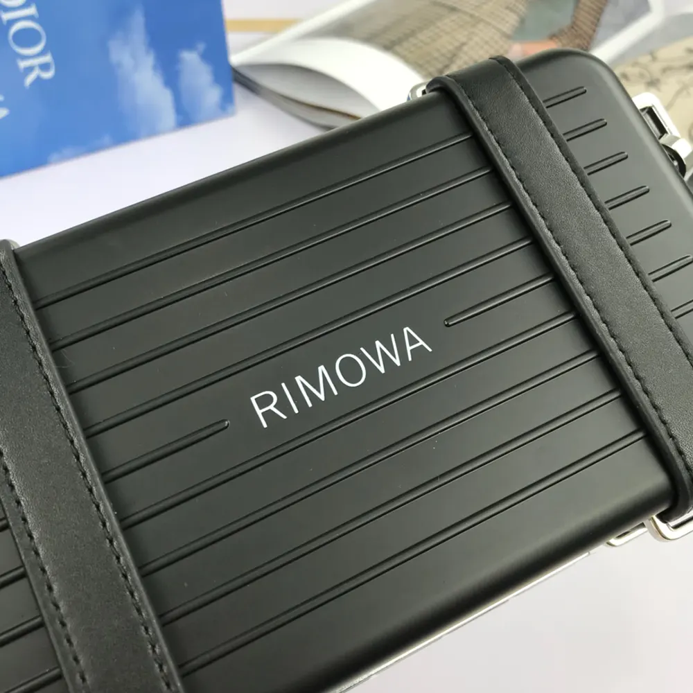 Rimowa Unisex Cross-Body Bag Aluminum and Grained Calfskin 5 Rimowa Unisex Cross-Body Bag Aluminum and Grained Calfskin