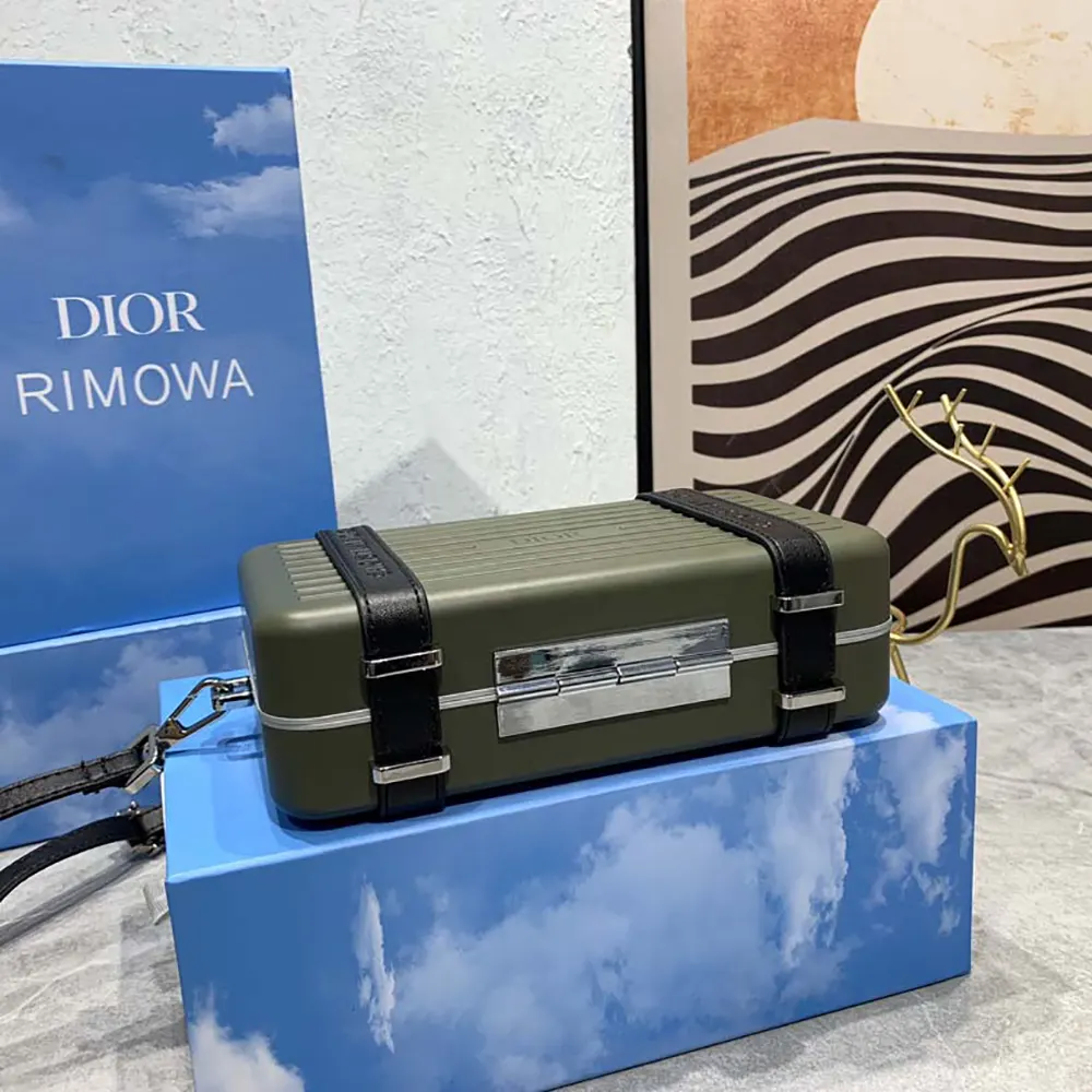 Rimowa Unisex Cross-Body Bag Aluminum and Grained Calfskin 20 Rimowa Unisex Cross-Body Bag Aluminum and Grained Calfskin