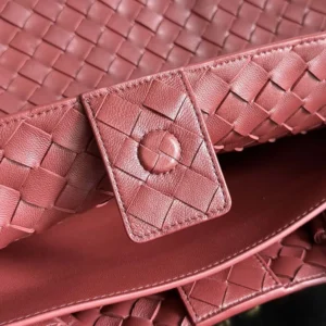 Bottega Veneta Women Large Andiamo in Lambskin Leather-Dark Red