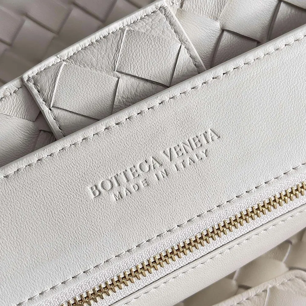 Bottega Veneta Women Large Andiamo in Lambskin Leather-White 9 Bottega Veneta Women Large Andiamo in Lambskin Leather-White
