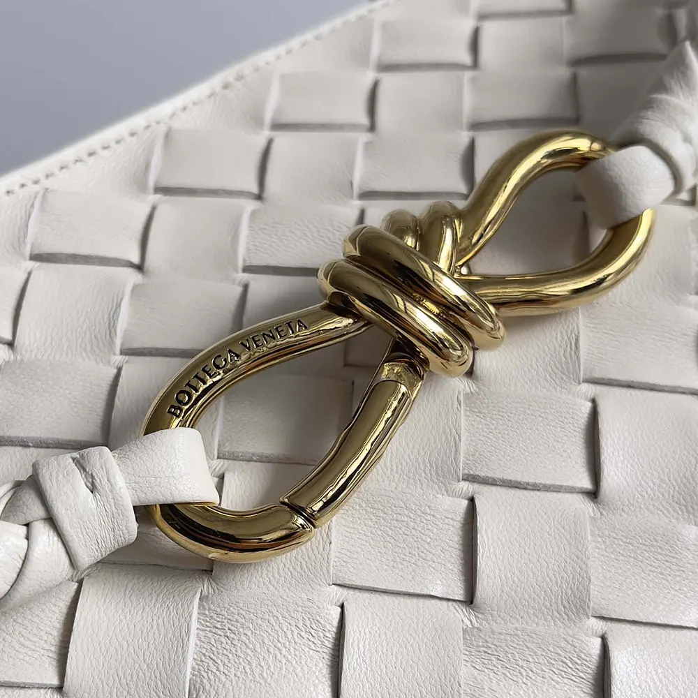 Bottega Veneta Women Large Andiamo in Lambskin Leather-White 7 Bottega Veneta Women Large Andiamo in Lambskin Leather-White