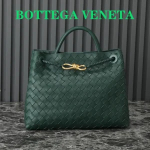 Bottega Veneta Women Medium Andiamo in Supple Intrecciato Leather-Green