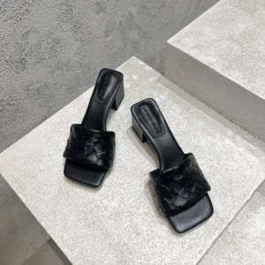 Bottega Veneta Women Parco Mule-Black 838098V2ED01000