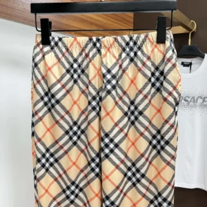 Burberry Women Check Short-Sleeved Silk Pajama Set