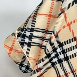 Burberry Women Check Short-Sleeved Silk Pajama Set
