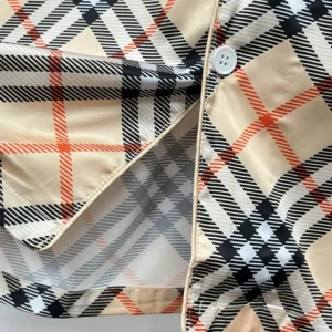 Burberry Women Check Short-Sleeved Silk Pajama Set