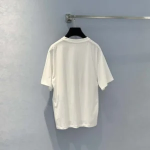 Celine Women Loose T-Shirt In Cotton Jersey-White RX0D5507Z