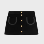 Celine Women Mini Skirt In Suede RJ03P434J