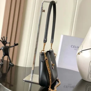 Celine Women Shoulder Camille 16 Soft In Smooth Calfskin-Black