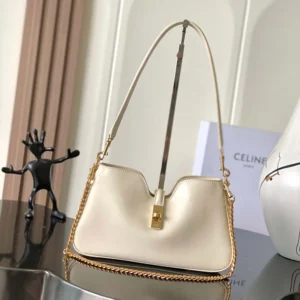 Celine Women Shoulder Camille 16 Soft In Smooth Calfskin-White