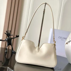 Celine Women Shoulder Camille 16 Soft In Smooth Calfskin-White