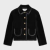 Celine Women Straight Blouson Jacket In Suede RV0ML434J