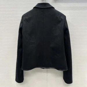 Celine Women Straight Blouson Jacket In Suede RV0ML434J