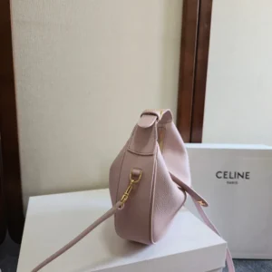 Celine Women Teen Celine Lulu in Grained Calfskin-Pink