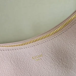 Celine Women Teen Celine Lulu in Grained Calfskin-Pink