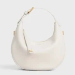 Celine Women Teen Celine Lulu in Grained Calfskin-White