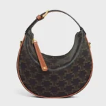 Celine Women Teen Celine Lulu in Triomphe Canvas and Calfskin