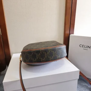 Celine Women Teen Celine Lulu in Triomphe Canvas and Calfskin