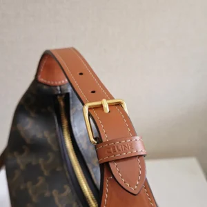 Celine Women Teen Celine Lulu in Triomphe Canvas and Calfskin