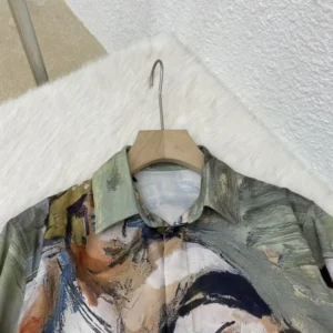 Dior Men Duncan Grant and Charleston Shirt Multicolor Cotton and Silk Poplin