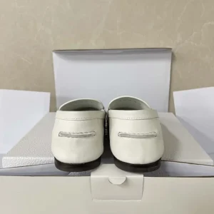Dior Women Boy Loafer White Supple Calfskin KDF039VSO