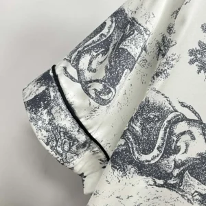 Dior Men Chez Moi Short-Sleeved Silk Pajama Set